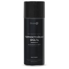 Эмаль аэрозольная термостойкая до 1000°С черная (520 мл) Elcon
