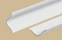 Раскладка-бордюр на плитку белый универсальная глянцевый 2,0 м 001-G Идеал
