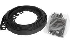 Бордюр гибкий с колышками10м (10шт) черный