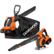 Воздуходувка-пылесос аккумуляторная DAEWOO DABL 9042Li (2АКБ х 2,5Ач, ЗУ, 700м3/ч, 45л, измельчение)