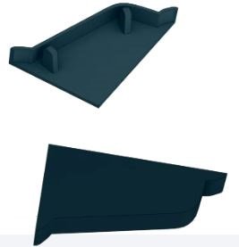 Заглушка пласт черный правая KORNER