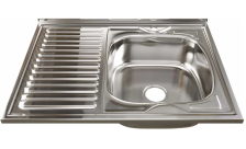 Мойка накладная 60х80 (0,8) h=180 Л Mixline