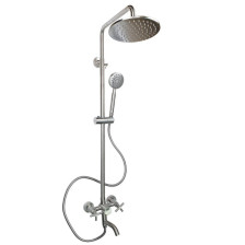 Стойка душевая со смесителем Magnus "Тропический душ" нержавеющая сталь 9238