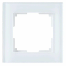 Рамка 1-м SBE-05w-Glass-FR-1 стекло белая