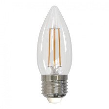 Лампа светодиодная Е27 7W/840 свеча прозрачная В35 F-LED Эра