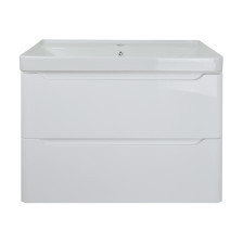Тумба с раковиной LOTOS-70/2 подвесная, белая (715х480х570) AZARIO