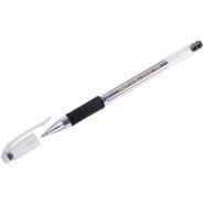 Ручка гелевая черная 0,5 мм Crown Hi Jell Grip HJR-500R