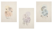 Набор полотенец лен 3 шт рис 362 цв 1 Графика-3 46х60 Орша