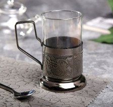 Подстаканник медный в наборе со стаканом 2586905