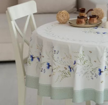 Скатерть хлопок d=190 Васильки Listelle