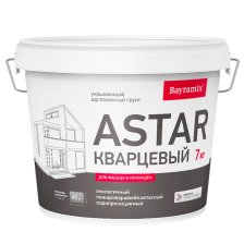Грунт укрывающий с кварцевым наполнителем для внутренних и наружных работ АСТАР В1-белый (4кг) Bayramix