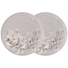 Набор тарелок 2 шт обеденных 25,5 см White Flower Lefard 415-2130