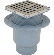 Трап вертикальный 15х15см выпуск 110мм нерж сталь ТА1712