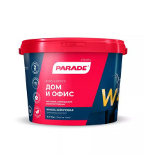 Краска для стен и потолка ДОМ&ОФИС W4 белая матовая (10л) Parade