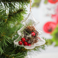 Украшение новогоднее Зимняя елочка, природный декор