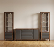 Гостиная Аспен Дуб "антрацит/табак" ГМ1626/ГМ1621Е/ГМ1621Е-01