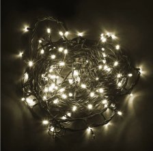 Гирлянда 230V  200 LED 20м 3300K 12W с контроллером IP 20 шнур 3м CL06