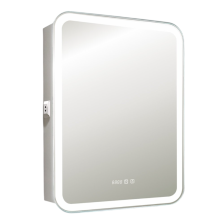 Зеркало со шкафчиком Фиджи -60 -3.2 Левый часы, ТХ, подогрев, сенсор