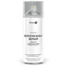 Эмаль аэрозольная для декора и мебели белоснежный белый (520 мл) Elcon