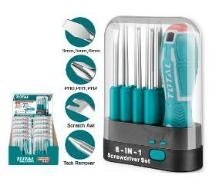 Отвертка со сменными насадками 9шт TOTAL THT250906