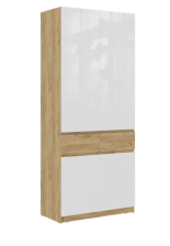 Шкаф 2-створчатый Бостон ШК-001 Дуб крафт золотой/Белый 1000х2360х510мм