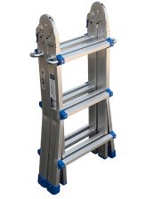 Лестница ТТ43 алюминиевая шарнирная телескопическая 4x3