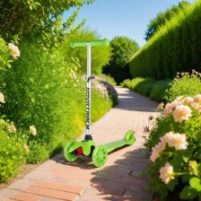 Самокат-кикборд Novatrack Disco-kids, детский, max 25 кг, зеленый, 117718