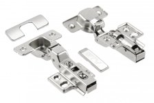 Петля полунакладная ZM-INHC08H04-BE-2BAG (2шт) угол открывания 102° с доводчиком GTV