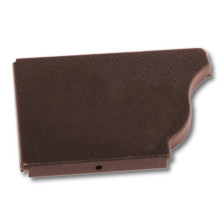 Заглушка желоба прямоугольного коричневая левая