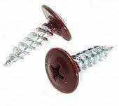 Саморезы для крепления металла  до 0,9мм 4,2х32 RAL 3005 винно-красн 