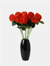 Цветы искусственные Роза леди каскад с шипами 57х8см оранжевый 10709227