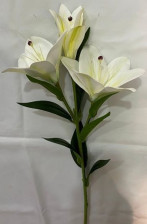 Цветок искуственный Лилия 75см белая 993-0585