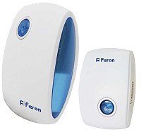 Звонок Feron E-376 беспроводной электрический белый/синий 36 мелодии