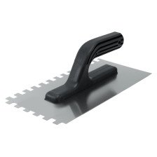 Гладилка нержавеющая с пластиковой ручкой зуб 10х10 ЛЮКС 1060289