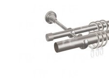 Карниз Грейс 2-рядный D25/16 (труба гладкая/гладкая) Сатин 1,8м