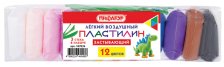 Пластилин 12 цв 110 г Пифагор воздушный застывающий 3 стека
