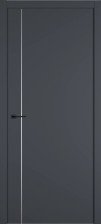 Полотно дверное ДГ900 Basic 1V Emalex onyx silver mould АBS (ВФД)