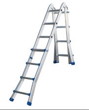Лестница ТТ44 алюминиевая шарнирная телескопическая 4x4