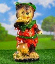 Фигура Медведь с ложкой красный 43х22х23см
