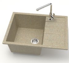 Мойка 645х505 искусственный камень песочный 151/Q5