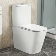 Унитаз Компакт AZARIO ESCONDA белый, безободковый, микролифт, Торнадо AZ-1255А (620х355х805)
