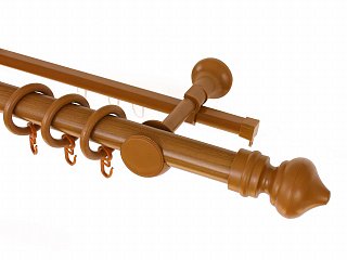 Карниз металлический Скандинавия СК-016-1Ш вишня 3 м