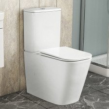 Унитаз Компакт AZARIO ESCONDA белый, безободковый, микролифт, Торнадо AZ-1255А (620х355х805)