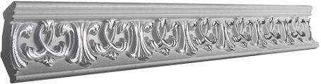 Плинтус потолочный GP-28 Silver 53х96мм 2м (24)