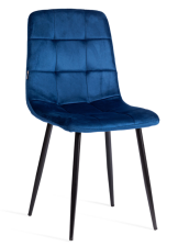 Стул CHILLY (JSC-220) велюр/металл,  синий Blue/черный