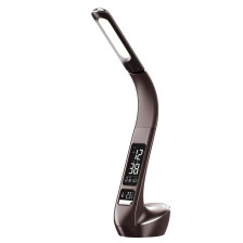 Cветильник настольный с часами TLD-566 Brown/LED/300Lm/4500K/Dimmer Uniel(A)