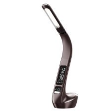 Cветильник настольный с часами TLD-566 Brown/LED/300Lm/4500K/Dimmer Uniel(A)
