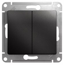 Выключатель 2-м скрытой установки Glossa GSL000751 антрацит