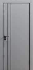 Полотно дверное ДГ900 "Line" 4 софт грей гладкий Al-black (ВДК)