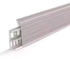 Плинтус Идеал Деконика с кабель-каналом ясень серый 2,2 м 70 мм